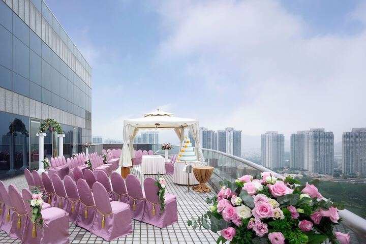 Outdoor wedding area