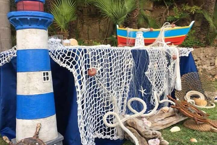 Outdoor banquet area