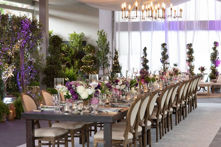 Outdoor banquet area