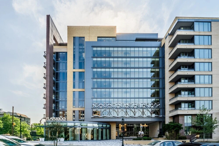 Exterior of Bluebird Suites near Bethesda Metro