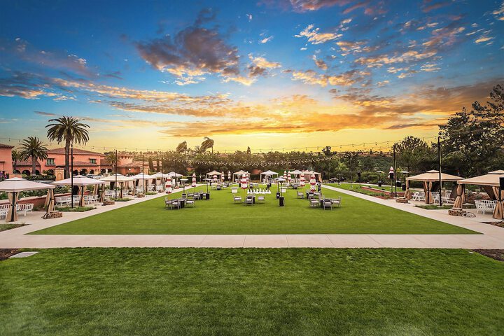 Outdoor banquet area