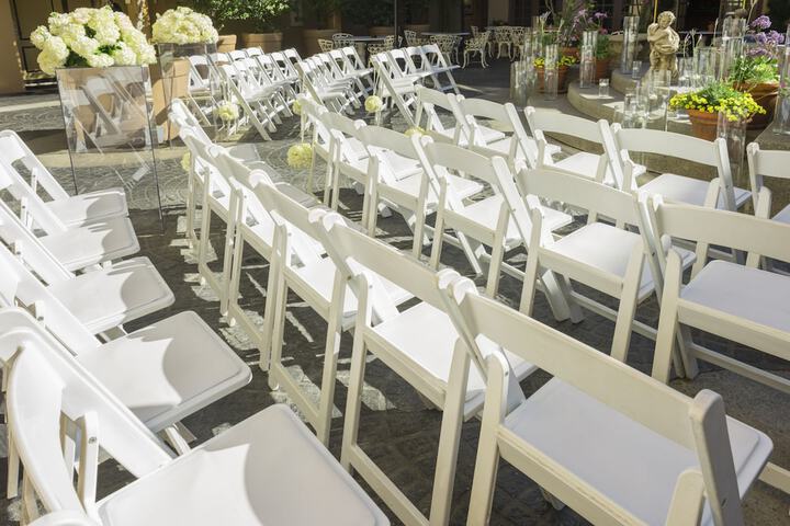 Outdoor wedding area