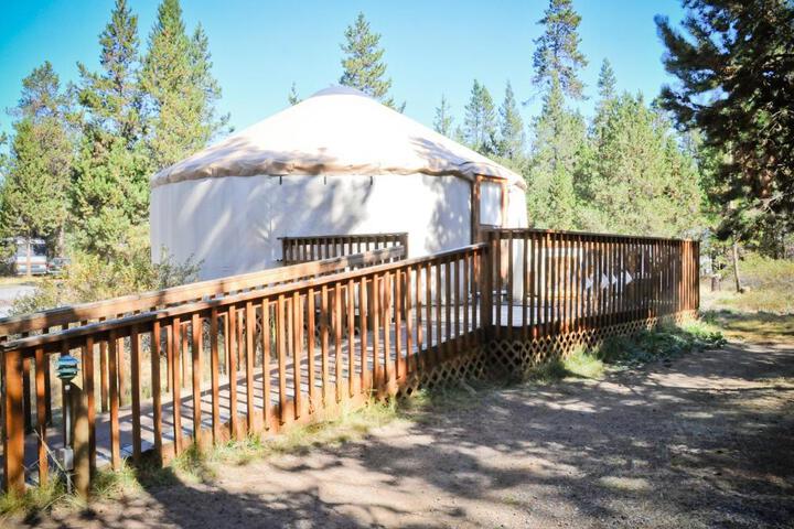 Exterior of Bend-Sunriver Camping Resort Wheelchair Accessible Yurt 13