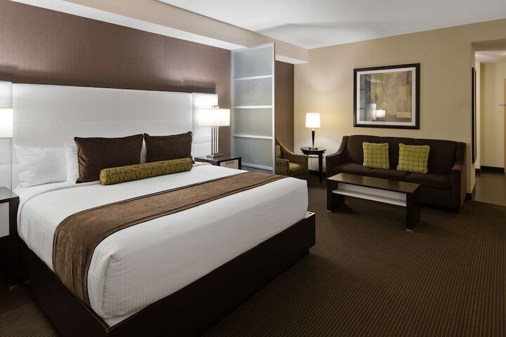 1 King Bed Executive Room Pillow Top Mattress Flat Screen Television Microwave and Refrigerator (9 of 12)