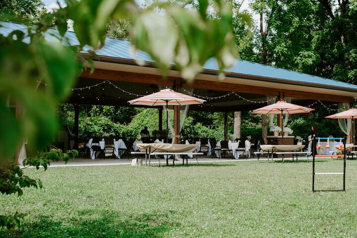 Outdoor banquet area
