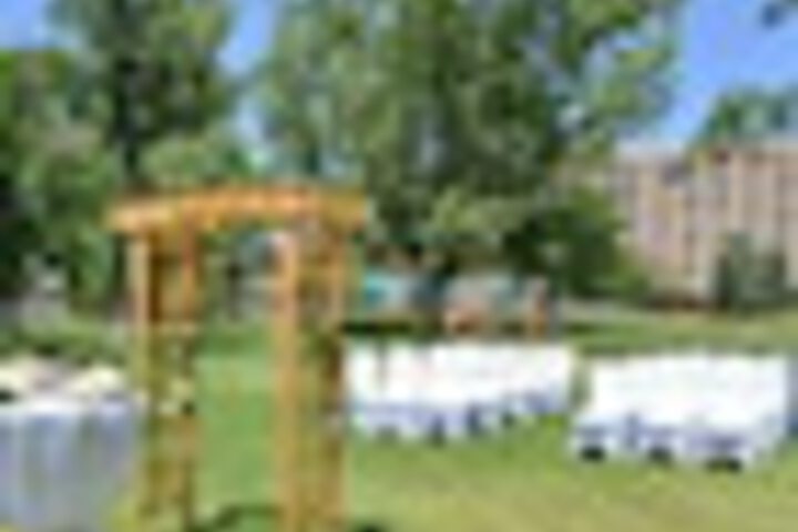 Outdoor wedding area