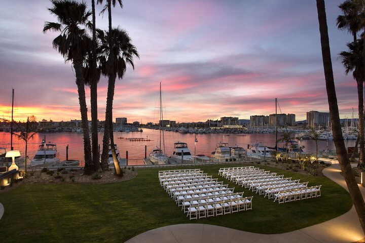 Outdoor wedding area