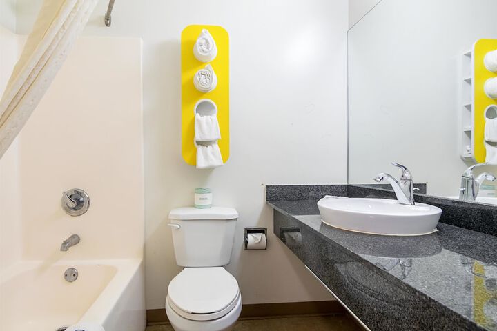 1 King Bed | Mobility Accessible Tub Micfridge (15 of 16)