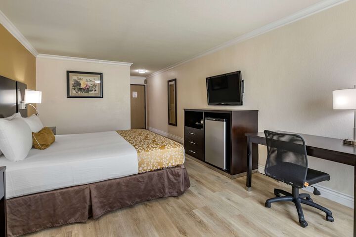 1 King Bed Refrigerator High Speed Internet Accessible Coffee Maker, Hairdryer Iron and Ironi (8 of 25)