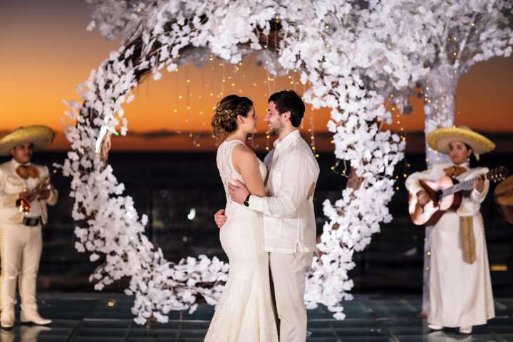 Outdoor wedding area