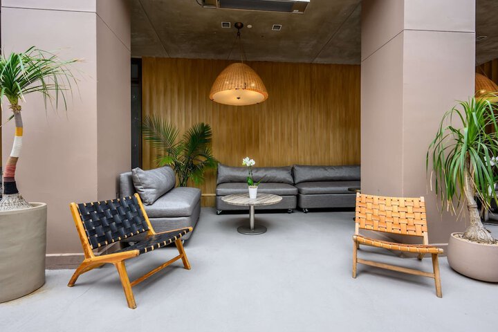 Outdoor banquet area