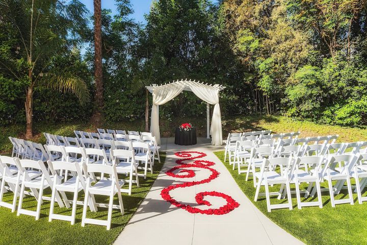 Outdoor wedding area