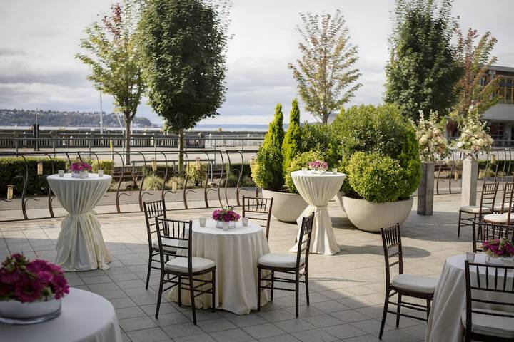 Outdoor wedding area