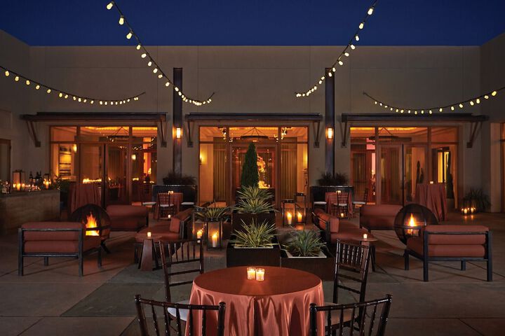 Outdoor banquet area