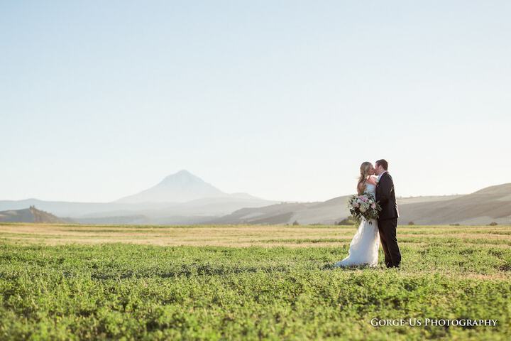 Outdoor wedding area