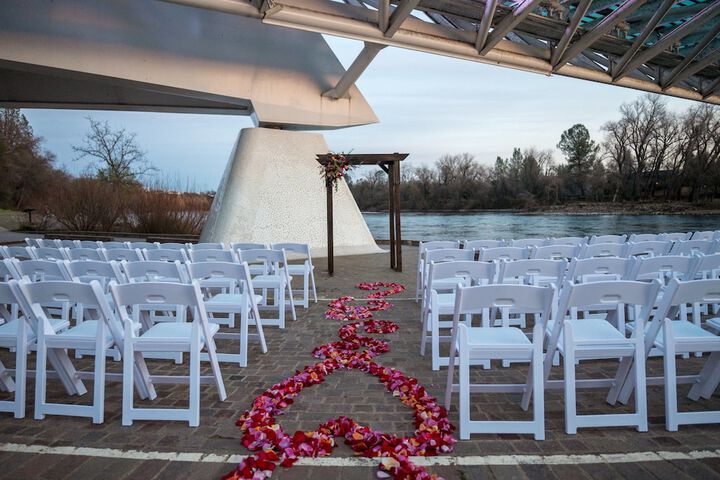 Outdoor wedding area