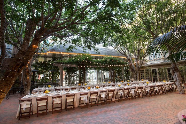 Outdoor wedding area
