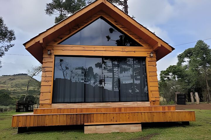 Cabana Pequeno Bosque Com Vista - o Rio, à 15 km da cidade in São Joaquim