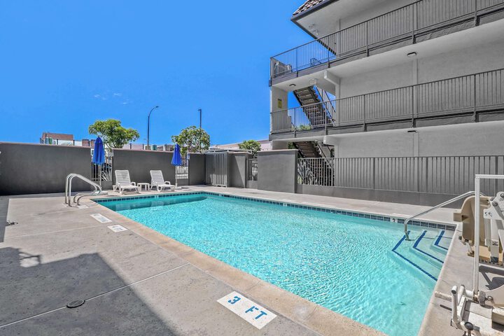 Swimming pool at Studio 6 Suites Escondido CA