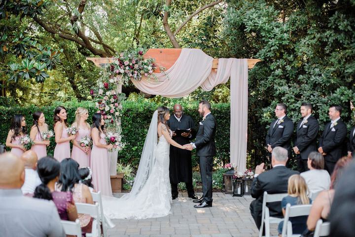 Outdoor wedding area
