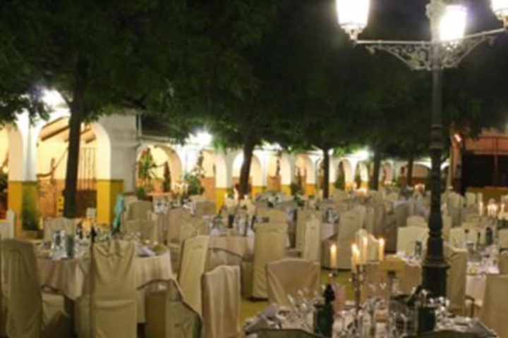 Outdoor banquet area