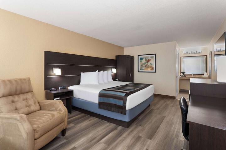 1 King Bed Mobility Hearing Impaired Accessible Room Roll in Shower (24 of 24)