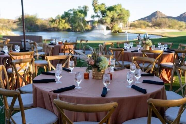 Outdoor wedding area
