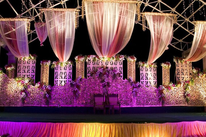 Outdoor wedding area