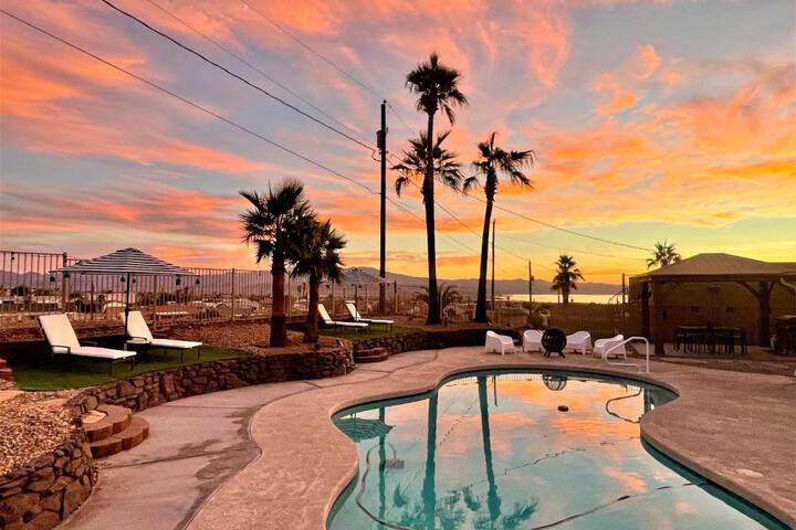 Image of Trendy Desert Getaway Pool Spa, Game Room