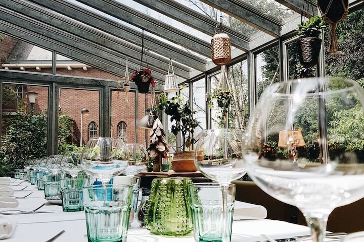Outdoor wedding area