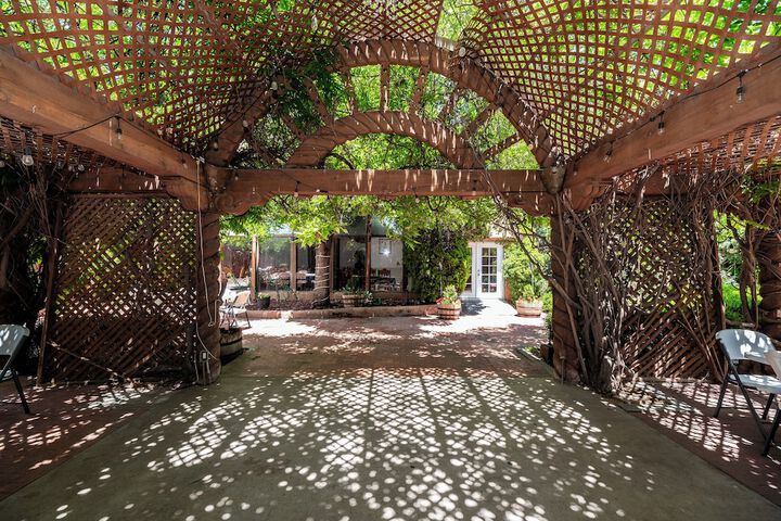 Outdoor banquet area