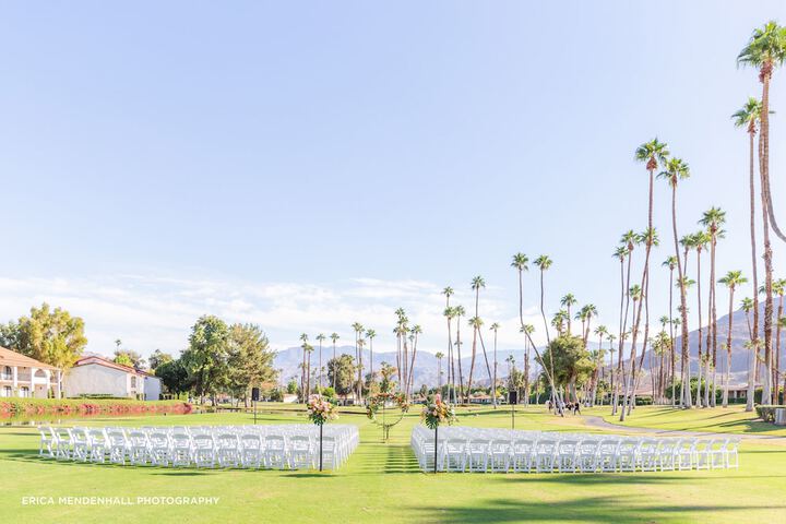 Outdoor wedding area