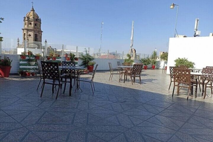 Outdoor banquet area