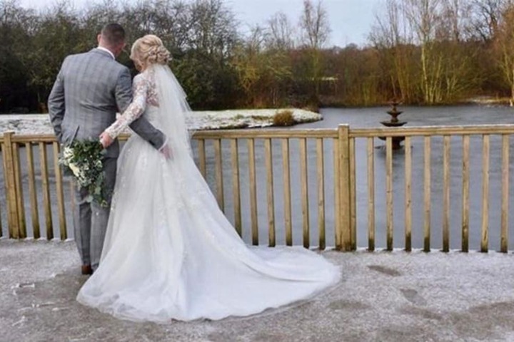 Outdoor wedding area