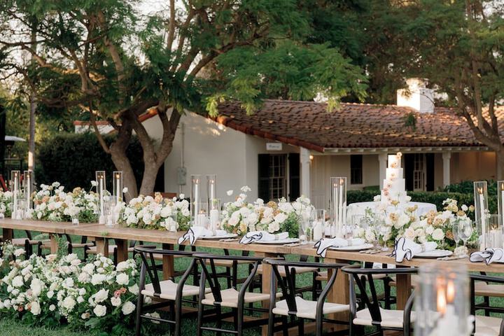 Outdoor wedding area