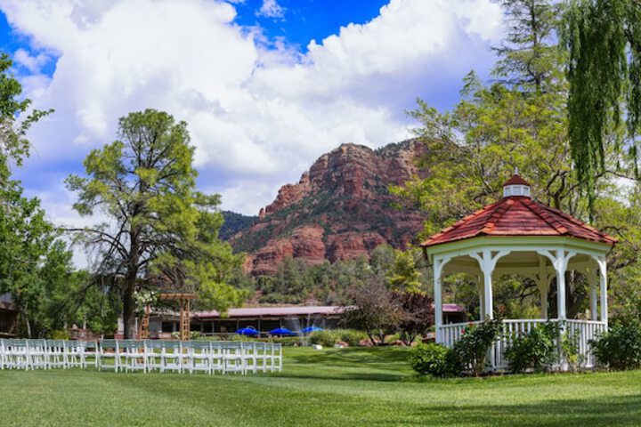 Outdoor wedding area