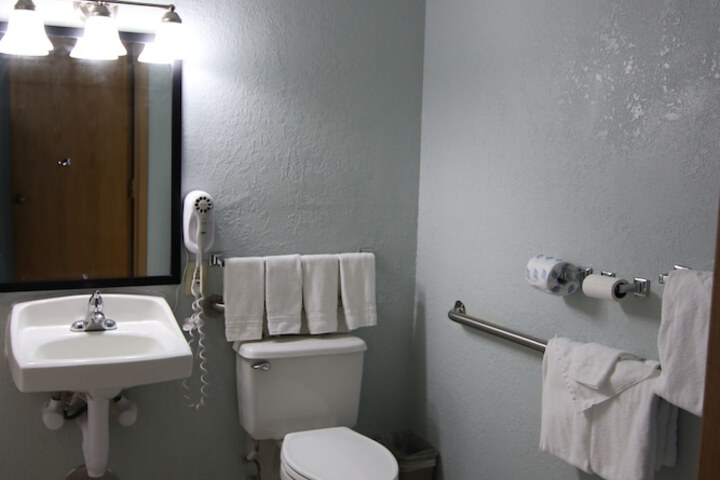 1 Queen Bed Accessible Room Roll in Shower (1 of 9)