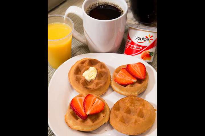 Assorted breakfast items