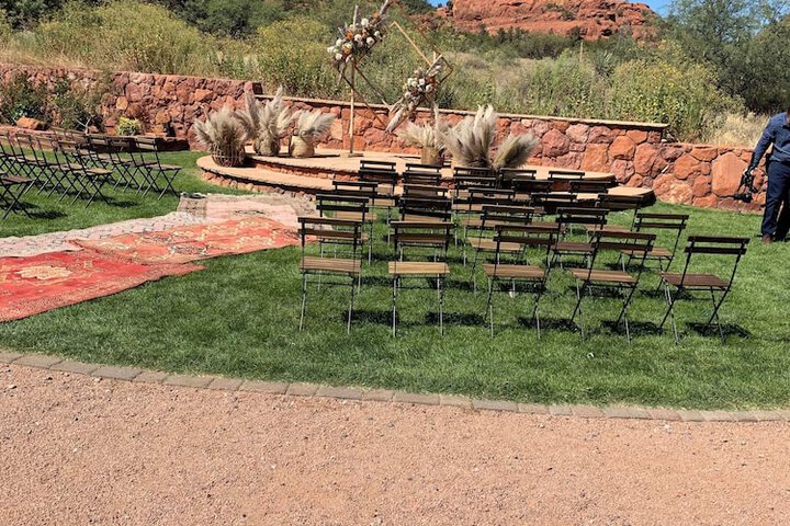 Outdoor wedding area