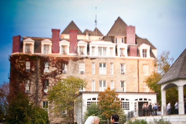 Outdoor wedding area