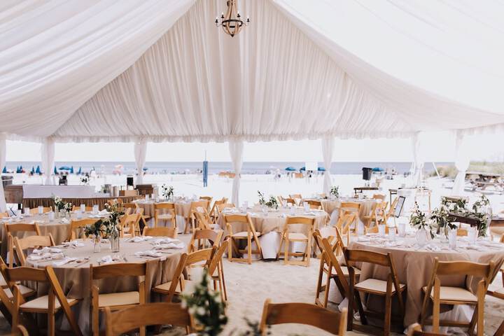 Outdoor wedding area