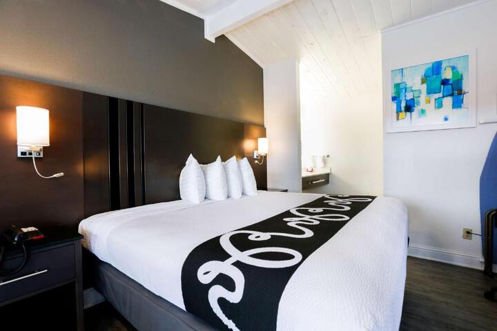 1 Queen Bed Flat Screen Television Desk High Speed Internet Accessible Microwave and Refrigerator, Coffee Maker Continental Breakfast (12 of 16)