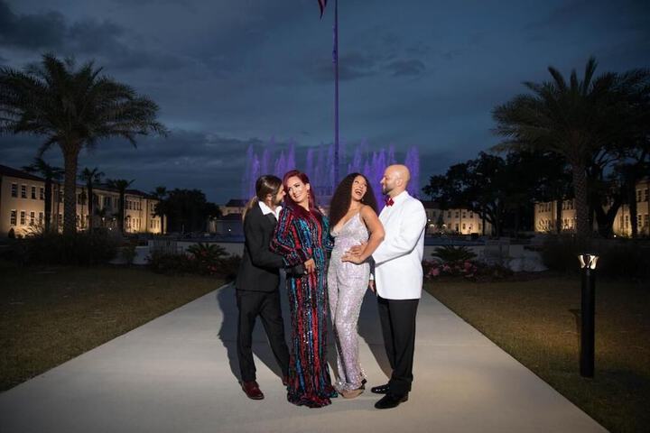 Outdoor wedding area