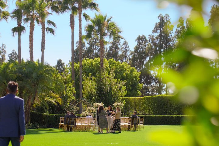 Outdoor wedding area
