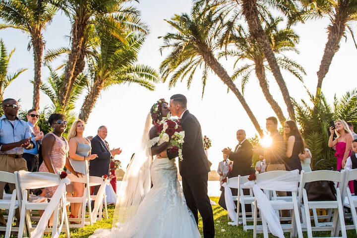 Outdoor wedding area