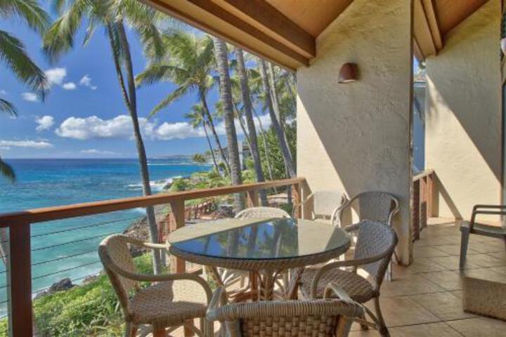 Image of Poipu Makai A3 Loft Oceanfront White Water View 2BR