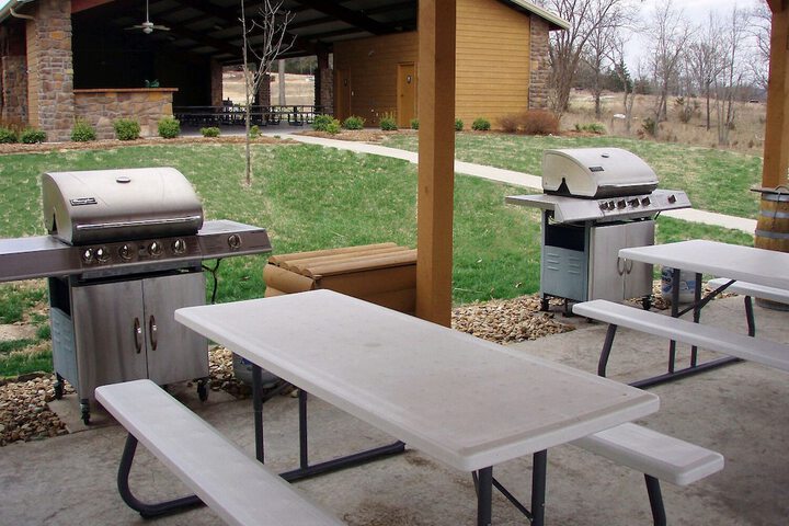Outdoor banquet area