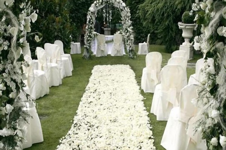 Outdoor wedding area