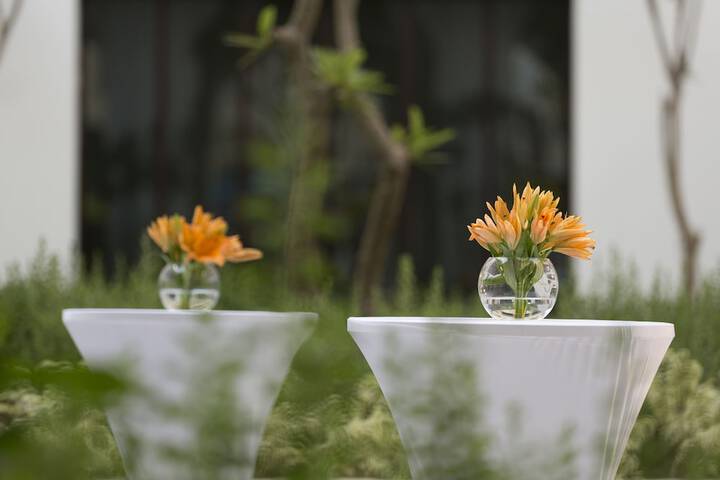 Outdoor banquet area