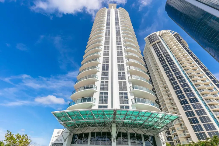 Exterior of Ocean View 25th Floor at Marenas Beach Resort by AmmosFL
